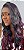FULL LACE FRONT KÁTIA PRETA COM MECHAS VINHO 13 x 6 - Imagem 2