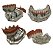 Manequins Protocolo Sup. 4 Impl.(All-On-Four). Protocolo Inf.  4 Impl. Overdenture Barra Clip e Prótese Total Sup. Kit c/ 4 - Imagem 1