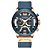 Relógio Curren Blue Luxo Masculino pulseira Couro - Imagem 1