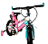 Bicicleta Infantil Aro 14 rosa 3 a 7 Anos Estilo Shark com LED + Pneu Grosso + R - Imagem 2