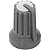 KNOB ROTATIVO ESTRIADO CINZA CLARO 15MM X 20MM - Imagem 1