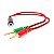 CABO ADAPTADOR 2 P2 X P3 PARA FONES E HEADSET KNUP - KP-FPP01 - Imagem 1