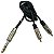 CABO PLUG 2 RCA + P10 ESTEREO DOURADO 24K PROFISSIONAL 1,8M - Imagem 1