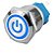 CHAVE PUSH BUTTON 5T ANTIVANDALISMO 16MM SELF-LOCKED, ON-OFF AZ - Imagem 1