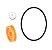KIT POLIAS PLASTICAS 7 E 17mm COM CORREIA DE BORRACHA LISA 30mm - Imagem 1
