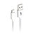 CABO DE DADOS USB TIPO C - 2 AMPERES-BRANCO - Imagem 1
