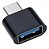 Adaptador Otg Usb 3.0 Type-c Para Celulares Tablets metal Cor:Preto - Imagem 1