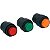 CHAVE PUSH BUTTON 2 POLOS CORES C/TRAVA - Imagem 1