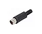 PLUG RCA FEMEA PLASTICO PRETO - Imagem 1