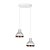 Pendente Viena para 2 Lâmpadas E27 Branco e Cobre Kin PD130/2BC_CO - Imagem 1