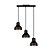 Pendente Viena para 3 Lâmpadas E27 Preto e Cobre Kin PD130/3PT_CO - Imagem 1