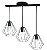 Pendente Aram Austria 3XE27 Nacional PD 623 Preto - Imagem 1