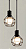 Pendente Venus Preto 1XE27 Nacional PD 240 - Imagem 1