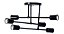 Plafon Santa Cruz 6XE27 Preto Nacional LM 274 PTO - Imagem 1