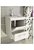 Gabinete com Espelharia Pia de Vidro Branco - Imagem 3