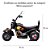 Moto Motinho Elétrica Infantil Tipo Harley Bateria 6 V Preta - Imagem 3