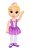 Boneca Bailarina Princesa Rapunzel 38cm - Imagem 4