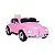 Carrinho Elétrico Infantil Fusca Beetle Rosa Volkswagen 12v - Imagem 1