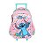 Mochila De Rodinha Rosa Stitch Disney Escolar Luxcel - Imagem 1
