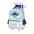 Mochila Com Carrinho Prata Stitch Disney Holográfica Luxcel - Imagem 3