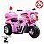 Motocicleta Policial Elétrica Infantil Rosa 6v - Shiny Toys - Imagem 3