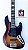 Baixo Fender American DELUXE V Sunburst (Super Conservado) - Ano 2013 - Imagem 1
