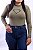 Blusa Segunda Pele Verde Oliva Feminina - Imagem 3