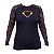 Blusa Segunda Pele Feminina Caveiras Estrelas Laranja - Imagem 2