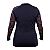 Blusa Segunda Pele Feminina Caveiras Estrelas Laranja - Imagem 3