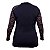 Blusa Segunda Pele Feminina Caveiras Estrelas Laranja - Imagem 3