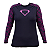 Blusa Segunda Pele Feminina Caveiras Estrelas Pink - Imagem 2