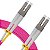 Cordão Óptico 5m LC/UPC-LC/UPC MM G651.1 50/125 OM4 Duplex 3.0mm LSZH Magenta - Imagem 2