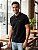Camisa Preta Bordada Polo Surikate Masculina Promoção - Imagem 1