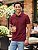 Camisa Vinho Bordada Polo Surikate Masculina Promoção - Imagem 1