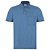 Camisa Azul Bordada Polo Com Bolso Masculina Promoção - Imagem 1