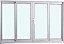 Janela Linha Suprema em Alumínio Branco - 04 Folhas de Correr com Vidro - Imagem 1
