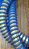 MANGUEIRA SILICONE HELIX AZUL/DOURADO - Imagem 1
