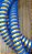 MANGUEIRA SILICONE HELIX AZUL/DOURADO - Imagem 3