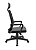Cadeira para escritório presidente giratória assento couro preto com encosto em tela Riq Soft - Imagem 2