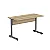 Mesa auxiliar de trabalho 92x60 para escritório reta nas cores Cinza - Branco - Preto - Imagem 1