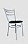 Cadeira para refeitório assento estofado Preto/Cinza - Imagem 1