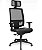 Cadeira Presidente ergonômica para escritório encosto em tela Preto/Preto BRIPX - Imagem 1