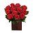 Arranjo com 24 Rosas Colombianas Vermelhas no Cachepot de Madeira - Imagem 1