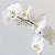 Orquídea Branca com 02 Hástes no Vaso de Madeira - Imagem 2