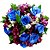Buque Com 08 Rosas azuis Degradê e Astromélias - Imagem 1