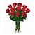 Arranjo com 12 Rosas Nacionais Vermelhas no Vidro - Imagem 1