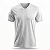 Camiseta Poliéster Gola V - Branca - Imagem 1