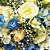 Buquê de Noiva com Rosas Nacionais (Azul, Champanhe, Branca e Folhagem) - Imagem 2