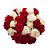 Buquê com 24 Rosas Nacionais Sendo 12 Vermelhas e 12 Brancas. - Imagem 1
