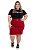 Saia Brim Plus Size Moda Evangélica Vinho Anagrom Ref.10006 - Imagem 4